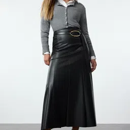 Trendyol Women Pleated A-Line Maxi Skirt-picture-16