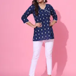DECKEDUP Indigo Printed Tunic image 4