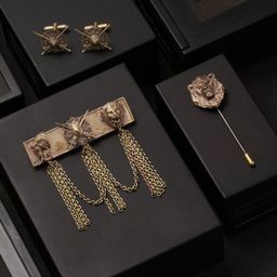 COSA NOSTRAA Men Gold-Toned Accessory Gift Set-6