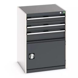 Bott 1 Door 3 Drawer Sheet Steel Floor Standing Cabinet 650x650x900 mm, 40019043.19V-image-75