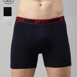 DIXCY SCOTT Men Pack Of 3 Solid Pure Cotton Trunks DSO-TITAN TRUNK-P3-picture-19