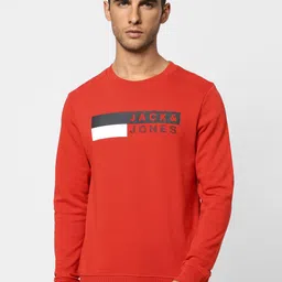 Jack & Jones Men Orange Printed Sweatshirt-image-92