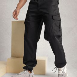 WROGN Men Loose Fit Cargo Styles Trousers-image-26