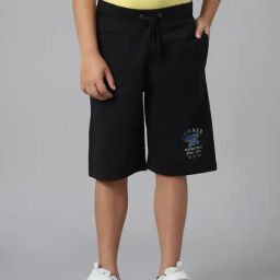 Beverly Hills Polo Club Kids Black Solid Shorts-image-62