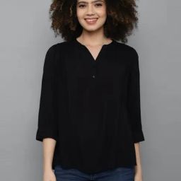 Allen Solly Jet Black Regular Fit Top-picture-15