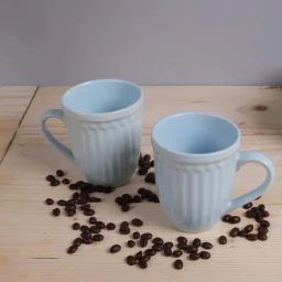 Homesake 'Altered Glaze Latte Evening' Blue Ceramic Mug (0.26 L) - Set of 2-41