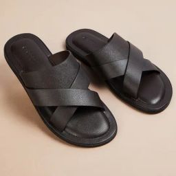 Code by Lifestyle Men's Brown Cross Strap Sandals-image-52