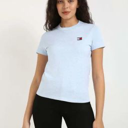 Tommy Hilfiger Blue Cotton Solid T-Shirt-picture-19