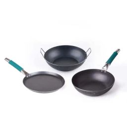 The Indus Valley Black 3-Piece Pre-Seasoned Iron Cookware Set-picture-14