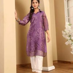Varanga Purple Floral Printed Kurti-picture-13