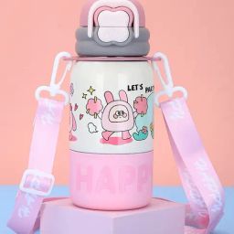 Little Surprise Box Pink Stainless Steel Happy Cartoon Water Bottle for 4 Y+ (500 ml)-34
