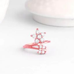 GIVA 925 Sterling Silver Rose Gold Butterfly Flower Ring Fixed Size For Women-image-64