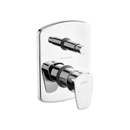 CERA VINE Push Type Concealed Diverter Single Lever Wall Mount Silver, F1020702-6