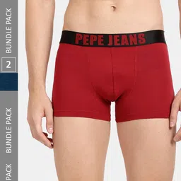 Pepe Jeans Pack Of 2 Outer Elastic Cotton Trunks-picture-38