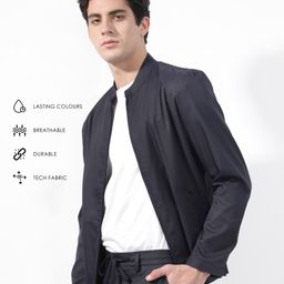 RARE RABBIT Men Nimbus Tailored Fit Stand Collar Jacket-picture-1