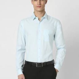 Peter England Blue Slim Fit Shirt-picture-15