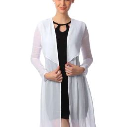 Cation White Full Sleeves Shrug-43