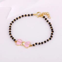 GIVA 92.5 Sterling Silver Pink Bow Bracelet for Kids-image-75