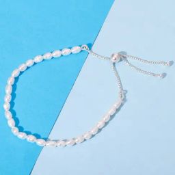 GIVA 92.5 Sterling Silver Ivory Pearl Bracelet for Women-image-26