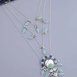 Voylla Bagh E Fiza Blooming Flower Motifs Necklace-image-35