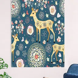 Gallery99 Blue & White Cute Wildlife Canvas Unframed Painting-image-83