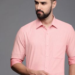 Raymond Pure Cotton Self Design Slim Fit Opaque Formal Shirt-image-47