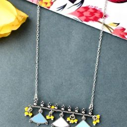 Voylla Bagh E Fiza Lightly Embellished Brass Pendant-image-43