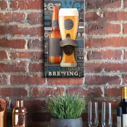 Art Street Black & Brown Handmade Wall Hanging Bottle Opener-53