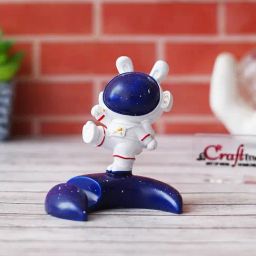 eCraftIndia Multicolor Polyresin  Astronaut Statue Spaceman Figurine Sky Rabbit Card & Mobile Holder-image-34