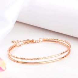 Graceful Simplicity 925 Sterling Silver Rose Gold-Plated Bracelet-image-11