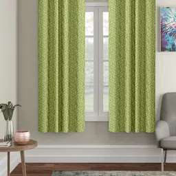 Cortina Green Set of 2 Window Curtains-32