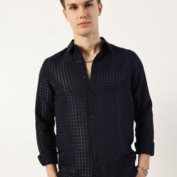 Thomas Scott Men Premium Slim Fit Semi Sheer Casual Shirt-image-20