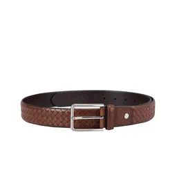 ROSSO BRUNELLO Men Slim Textured Leather Belt-image-76