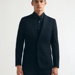 Arrow Navy Slim Fit Texture Blazer-picture-27