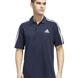 Adidas Blue Cotton Regular Fit Sports Polo-image-79