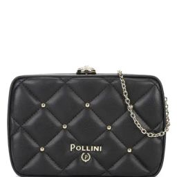 Pollini Black Quilted Small Cross Body Bag-23