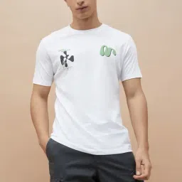 Fame Forever By Lifestyle White Cotton Regular Fit Printed T-Shirt-image-16