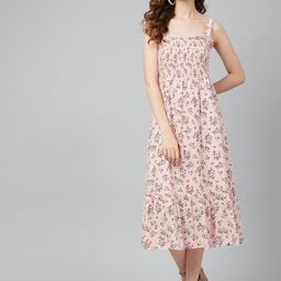 Marie Claire Women Pink Printed Maxi Dress-image-42