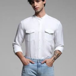 Jack & Jones White Regular Fit Shirts-image-90