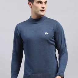 Monte Carlo Blue Regular Fit Pullover-picture-18