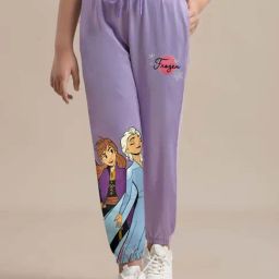 Kidsville Girls Purple Character Based Jogger-image-1