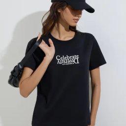 Studiofit by Westside Black Text Design Cotton T-Shirt-image-21
