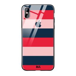 DailyObjects Pink & Red Dark Lines iPhone XS Glass Case-22