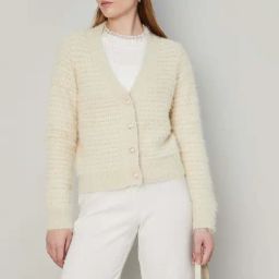 Code by Lifestyle Cream Self Pattern Cardigan-15