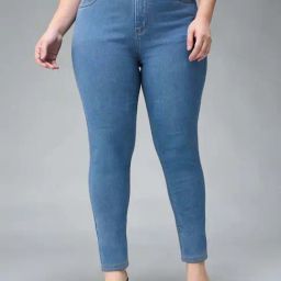 Miss Chase A+ Blue Plain High-Rise Jeans-image-74