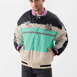 The Souled Store Green Loose Fit Fastest Demon Printed Bomber Jackets-picture-26