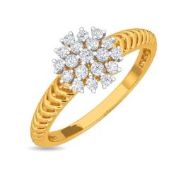 Kisna Diamond & Gold Jewellery Olivia 14k (585) Diamond & Gold Ring For Women-picture-27