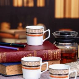 Sonaki White Bone china Tea & Coffee Mug - Set of 6-40