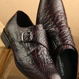Carlo Romano Men's Brown Monk Shoes-image-74