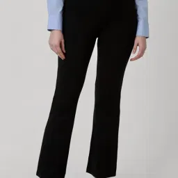 Van Heusen Black Mid Rise Formal Trousers-image-118